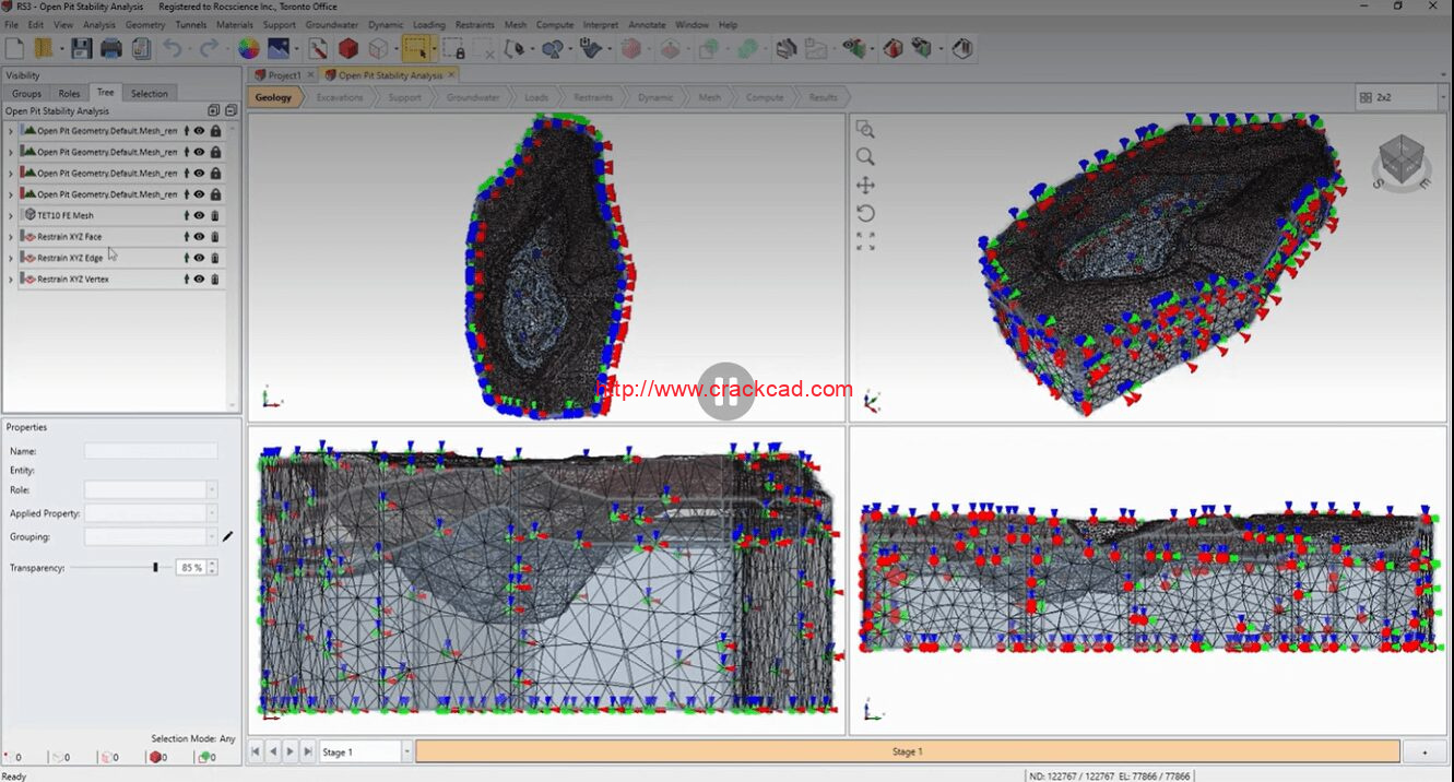 Rocscience RS3 v4.041 - 2D Finite Element Geotechnical Software ...